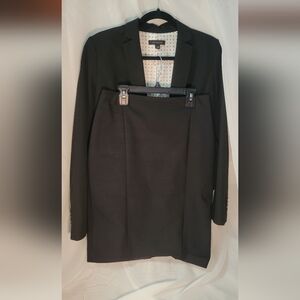 Black Blazer And Skirt